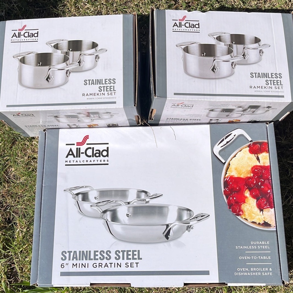 New in box! All-Clad 3 for 1 sale! Must go!